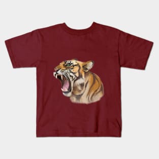 Roaring Tiger Face Kids T-Shirt